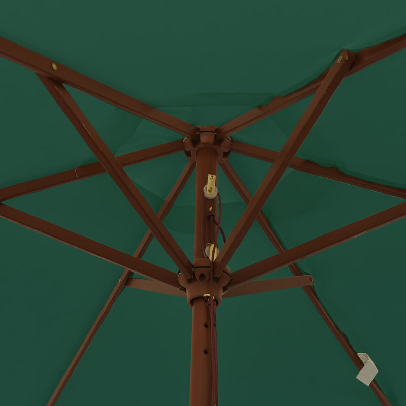 Aslyn Market Parasol, 231cm H x 196cm W x 196cm D, Green