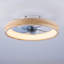 Ventilateurs de plafond de 20 po avec lumières et télécommande, ventilateur DEL encastré moderne à intensité variable 3000-6500K, 6 vitesses, moteur à courant continu silencieux pour le salon, la chambre à coucher, la cuisine - bois et blanc mat