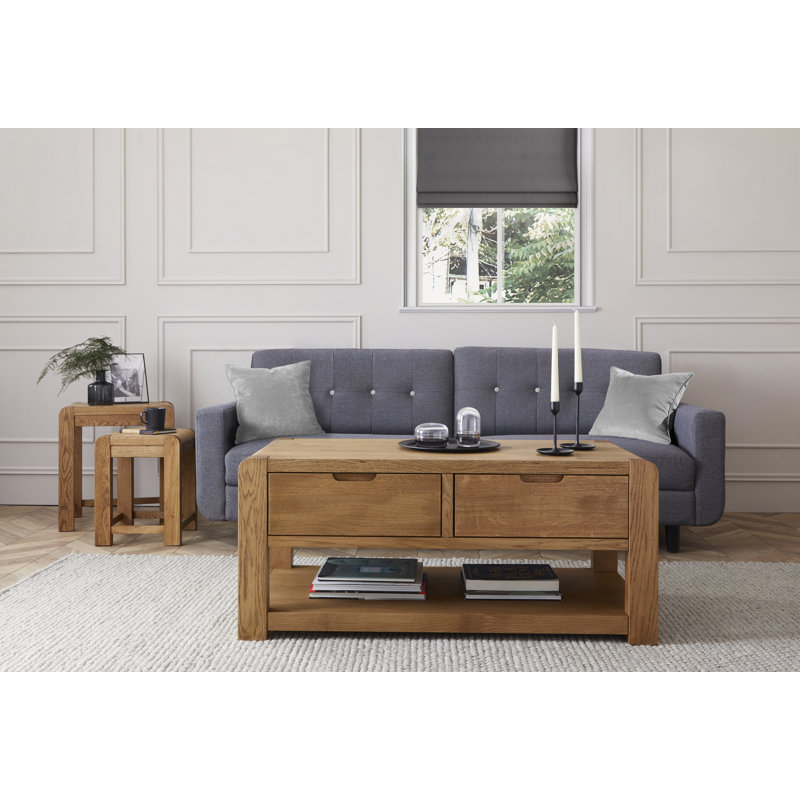 Murrysville Floor Shelf Coffee Table with Storage