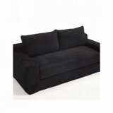 Corduroy Fabric Convertible Sofa Bed with Memory Foam & Steel Frame ,No Assembly