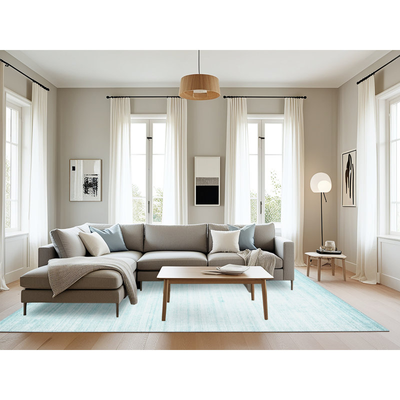Tapis bleu mer Palumbo, Rectangle 8 pi x 10 pi