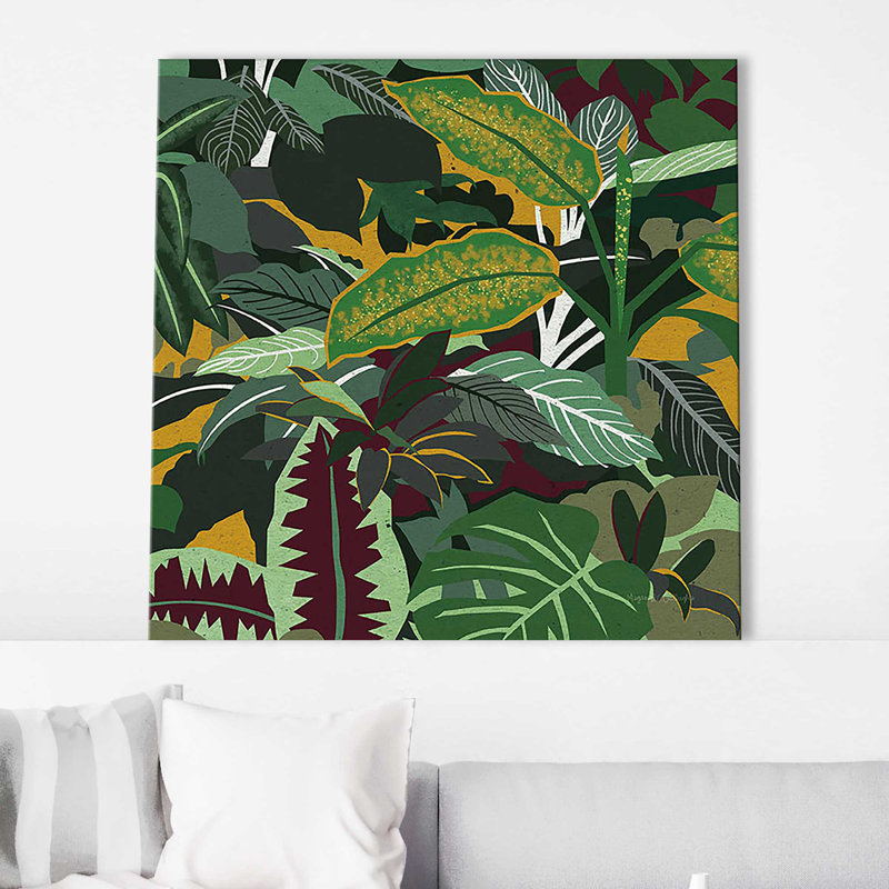 «Jungle Safari I» par Megan Gallagher, H 36 po x l 36 po x P 1,5 po, Toile tendue