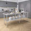 Table en acier inoxydable 30 po x 96 po