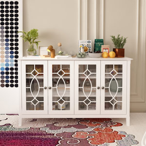 Allrich 31.9'' H X 53.9'' W X 15.7'' D 4 - Door Accent Cabinet