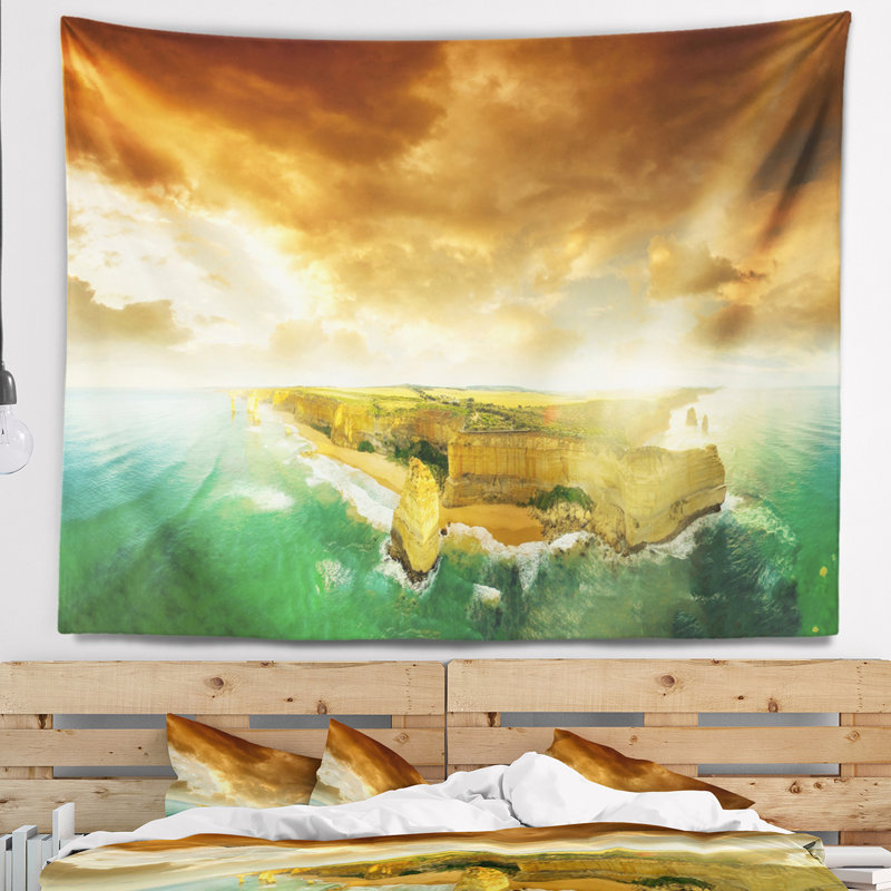Tapisserie verte Seascape Great Ocean Road, Australie, H 78 po x l 92 po