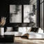 Ensemble de 2 toiles tendues monochromes Whisper-173246860-173246848