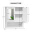 Armoire de rangement murale à miroir
