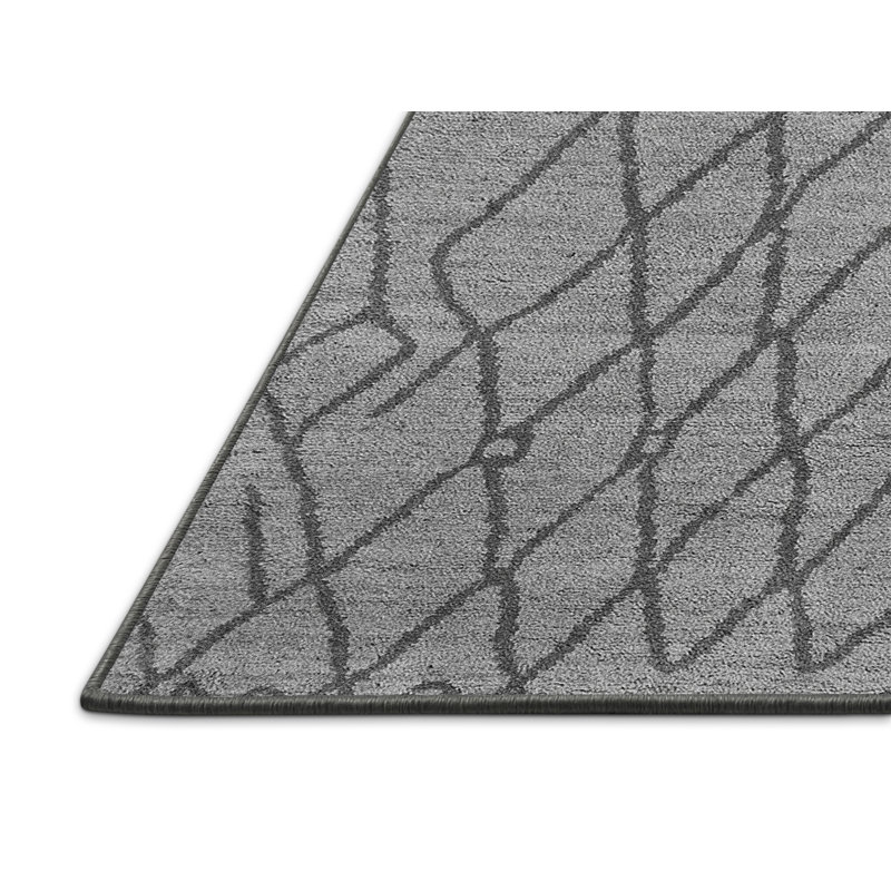 Tapis gris Mid-Century Modern 1780, Rectangle 2 pi x 3 pi