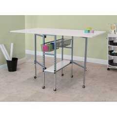 Sew Ready Multipurpose, Folding Sewing Table, Desk, 47.5 inches W x 28  inches D x 30 inches H, Silver/White : : Home