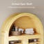 Armoire murale de salle de bain arquée avec portes en verre, armoire à pharmacie murale 26 "avec tablette réglable, armoire de rangement au-dessus de la toilette pour salle de bain, salle de lavage, cuisine, naturel