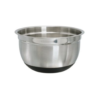Buckingham Deep Salad Mixing Bowl Stainless Steel With Black Silicone Base