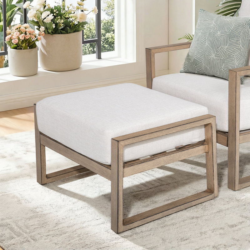 Repose-pieds de patio en aluminium avec coussins Hamarto