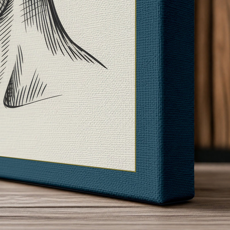 Mind's Architecture Modern - Wrapped Canvas, 30x20 - 76.2 x 50.8 cm, Teal Border