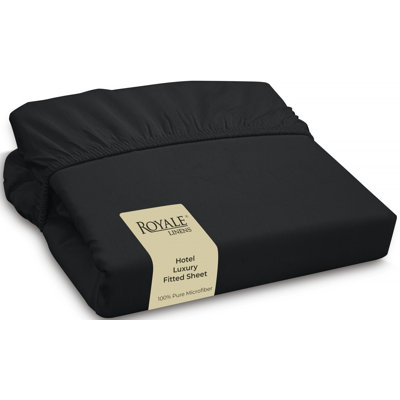 Royale Linens | Ultra Soft Brushed Microfiber | Hotel Luxury Bottom Sheets | Wrinkle Free & Fade Resistant | Deep Pocket Only