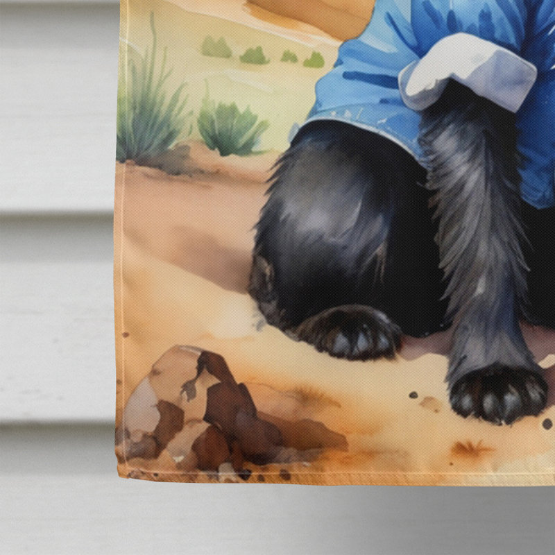 Drapeau Cowboy Welcome House, Affenpinscher