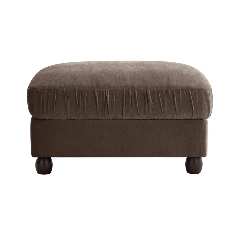 Ottoman Melbourne en tissu chenille, Brun