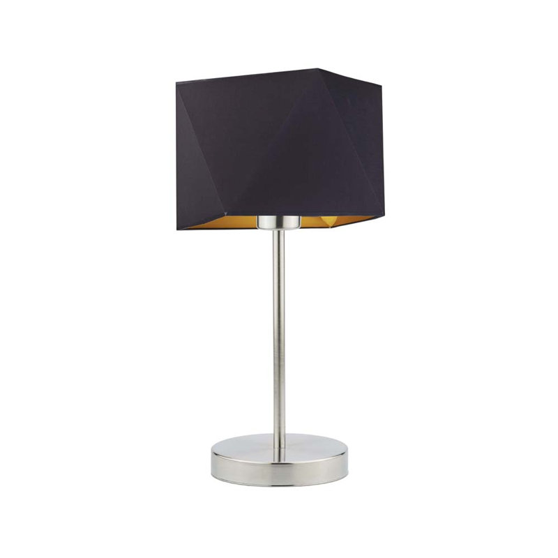 Candra Desk Lamp, Brushed Steel, Black