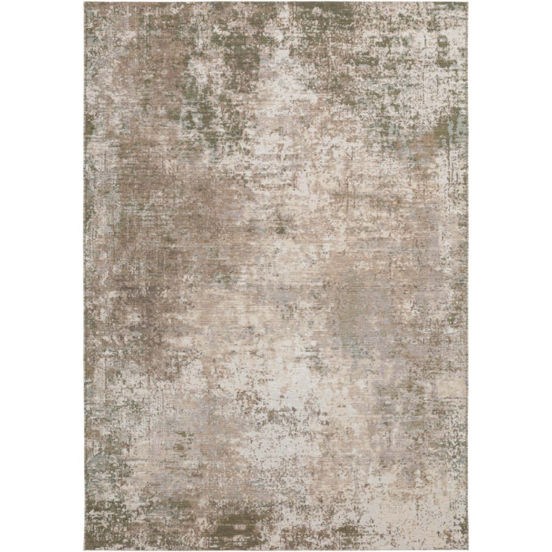 Abstract Wool Flatweave Area Rug, Rectangle 200 x 300 cm