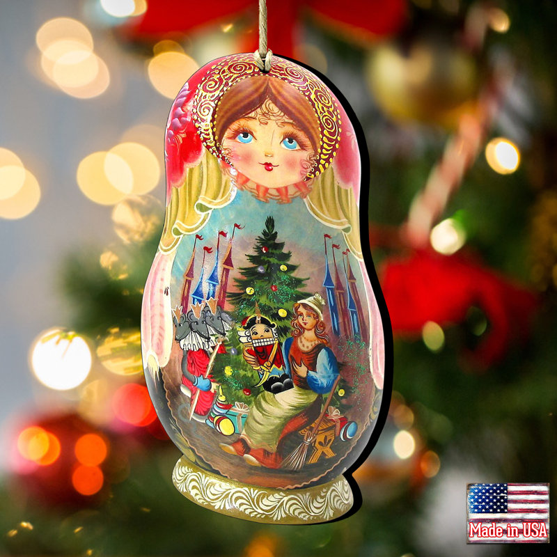 Tidaholm 5.5'' Wood Hanging Figurine Ornament