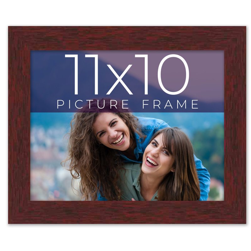 Cadre photo en bois massif Plassie, Brun foncé, L 11 po x H 10 po
