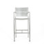 Tabourets d'extérieur avec cadre en aluminium antirouille, ensemble de 2