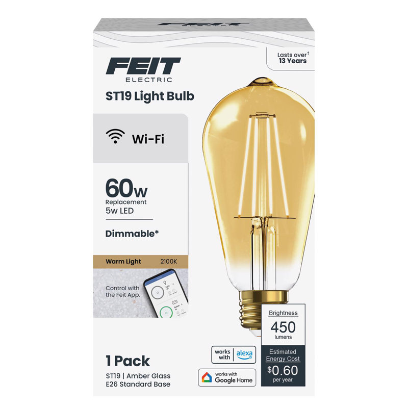 Ampoule à DEL intelligente Fe19 E26 (moyenne) Feit