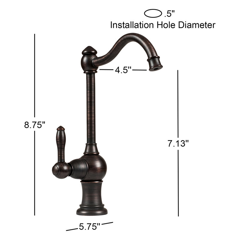 Robinet d'eau froide en osmose inversé bronze huilé