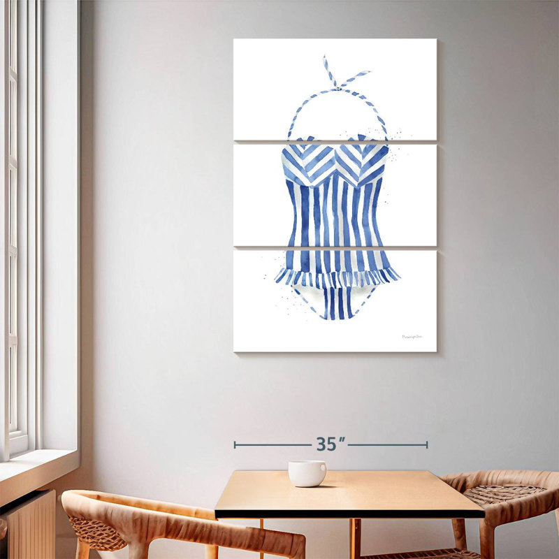 Maillot de bain bleu Sh Shetworth, H 65 po x l 42 po