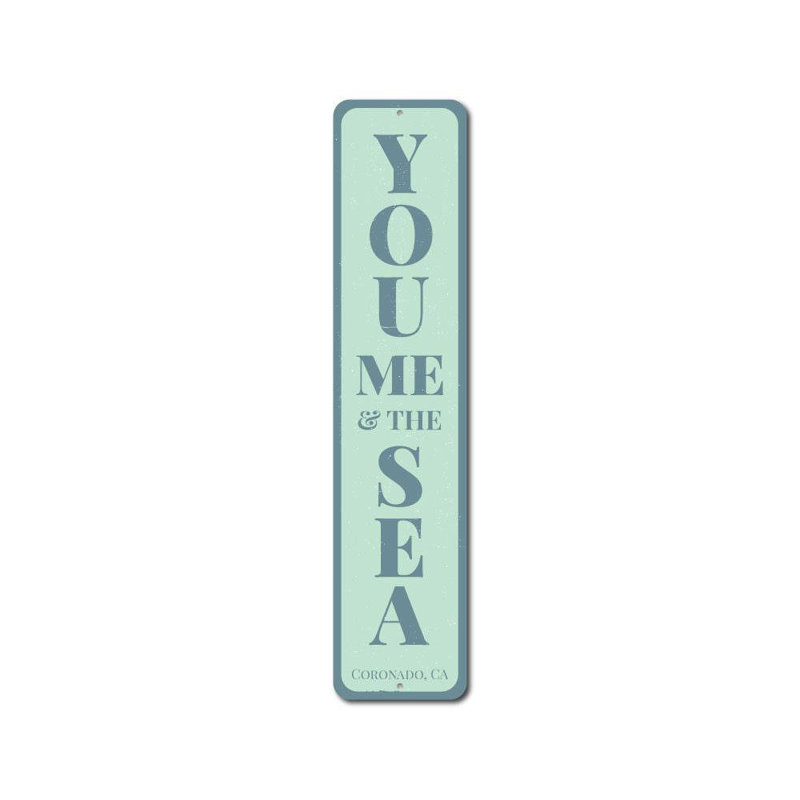 Panneau vertical en aluminium You You & The Sea, H 4 po x l 18 po x P 0,04 po
