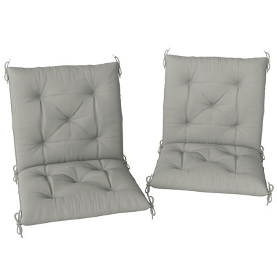 Outsunny Set of 2 Garden Chair Cushions Pad 50W x 98L x 8D cm