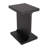 20" Black Solid Wood Pedestal End Table