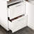 White Foldable Rolling Kitchen Cart