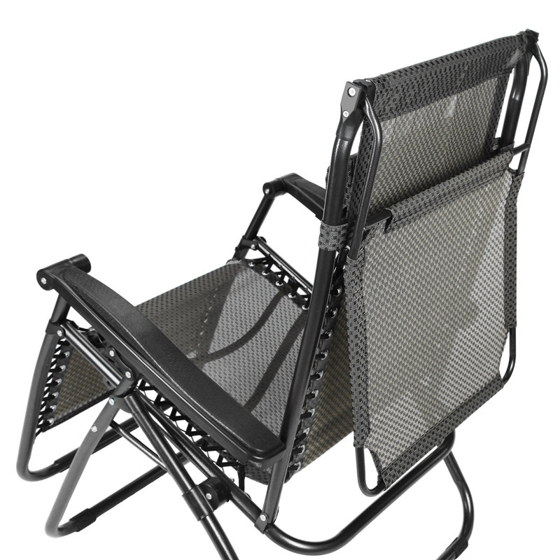 Fauteuil inclinable zéro gravité avec coussin Johan, Gris foncé