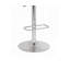 Tabouret de bar à hauteur réglable avec siège pivotant en acrylique rouge et chrome au design épuré et moderne 1 pièce-2122591438