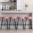 Kipten Upholstered 26.97" Counter Stool with Teddy Velvet Seat and Metal Frame-58316687