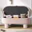 Repose-pieds moderne avec rangement et repose-pieds en velours côtelé pour chambre à coucher, salon et chambre à coucher, rose-129756812-129756813-129756815