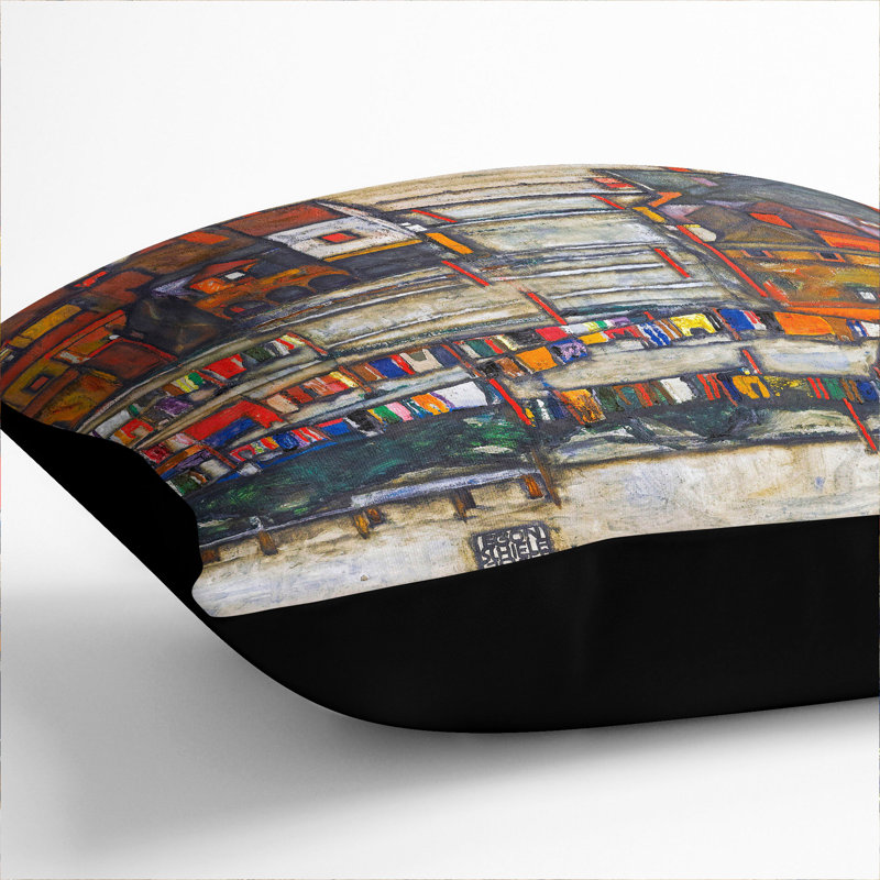 Square Cushion, 40cm H x 40cm W x 15cm D, Black