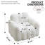 Fauteuil à billes en sherpa moelleux blanc-543795399