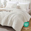  Ensemble d'édredon léger ivoire pour grand lit 3 pièces, ensemble de literie capitonné vertical Boho Farmhouse pour toutes les saisons, pour chambre à coucher et chambre d'amis-116923613-116923616