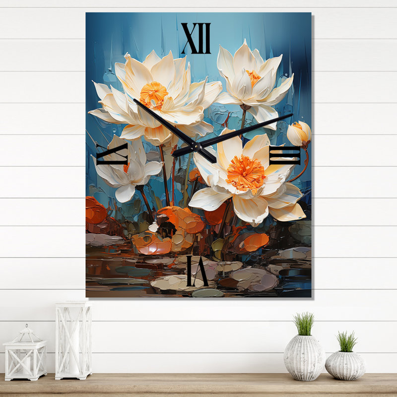 Horloge murale Kiahna - Jonquilles, Petit