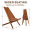 Chaise d'extérieur pliante en bois d'acacia