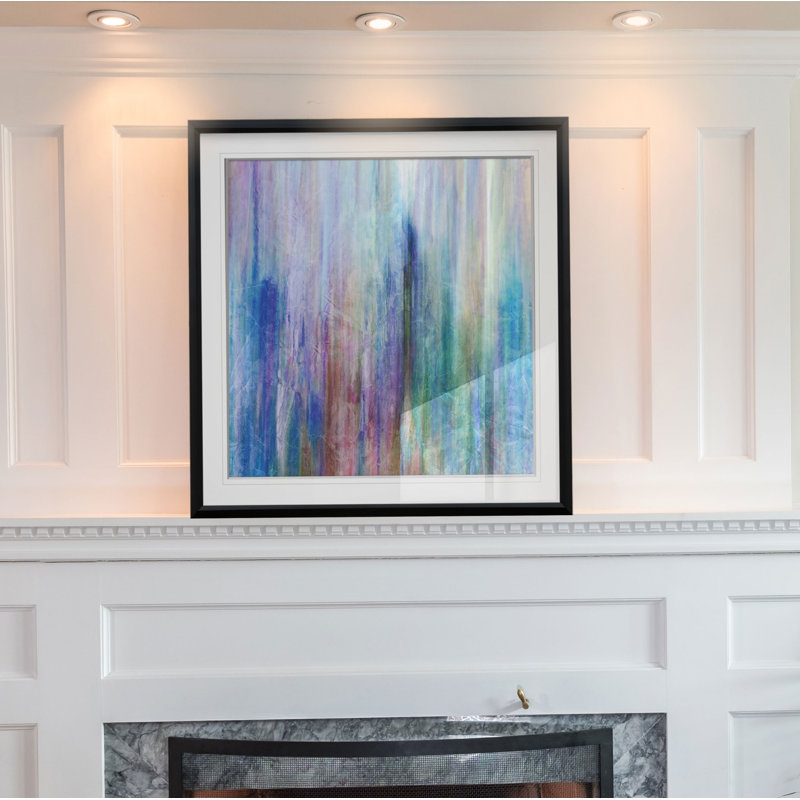 " Mistify I ", 28" H x 28" W x 1.5" D, Black Framed