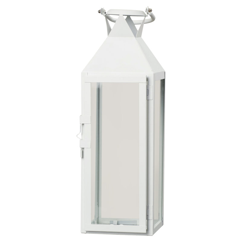 Lanterne de table 15,25 po Artèmesia, blanc, H 18,63 po x l 5 po x P 5,5 po