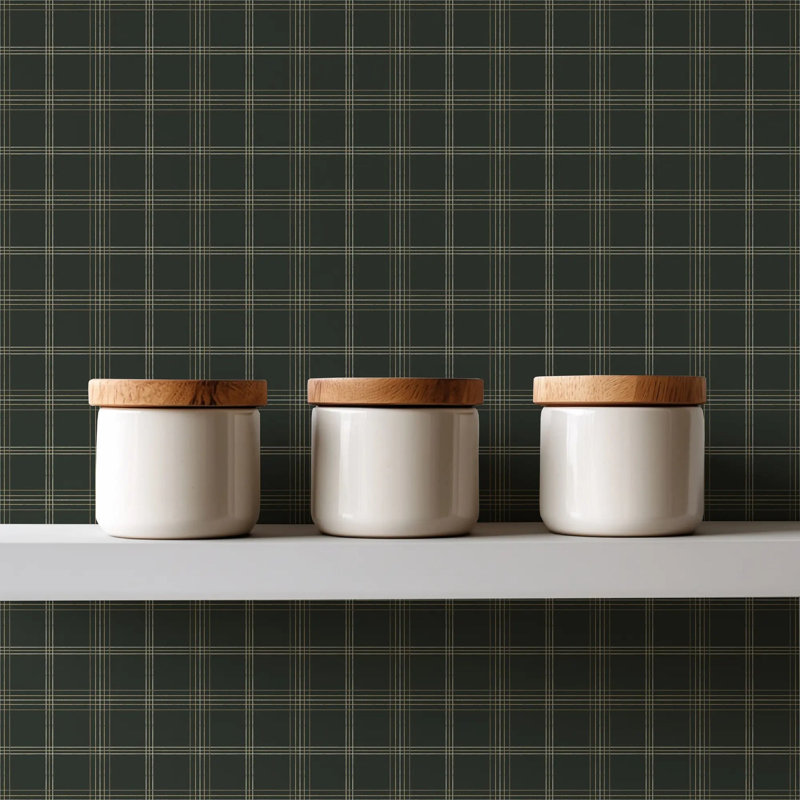 Tideway Small, Obsidian, Faux Grasscloth