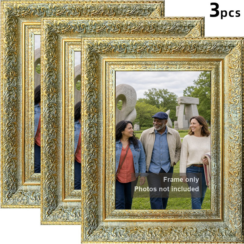 Cadre 3 pièces Home Antique Gold