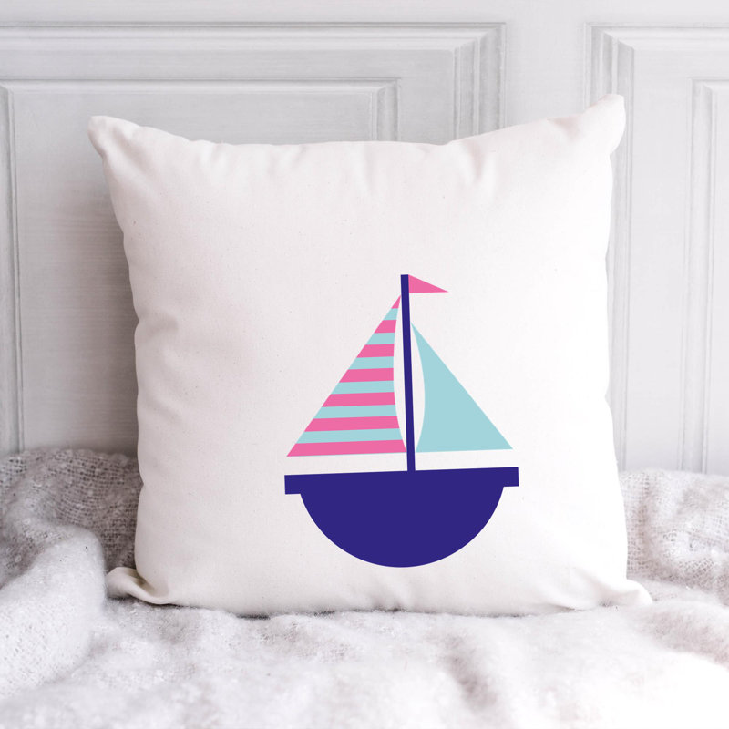 Nautical Sea Life_233 - Coussin décoratif en polyester, H 20 po x l 20 po