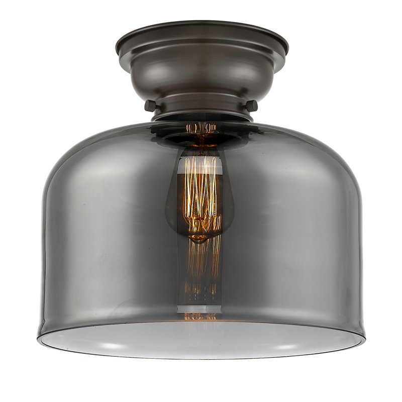 Plafonnier encastré 12 lumières 1 lumière Donaldson, Plaqué couleur fumée, Bronze frotté à l'huile