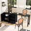 Buffet de 89,7 po avec table extensible, rangement multifonctionnel pour le salon, le bureau et le vestibule, peu encombrant, tablette réglable, glissières de tiroir silencieuses, design texturé, finition, support stable-129987601