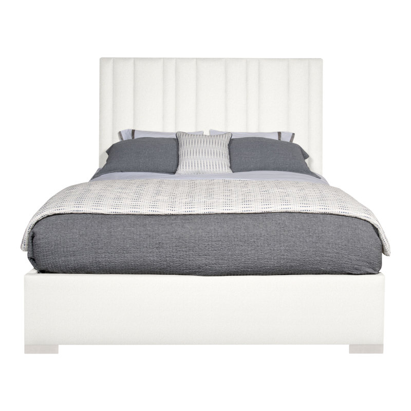 Wyeth Upholstered Bed, Kennelly Snow, California King, Navajo