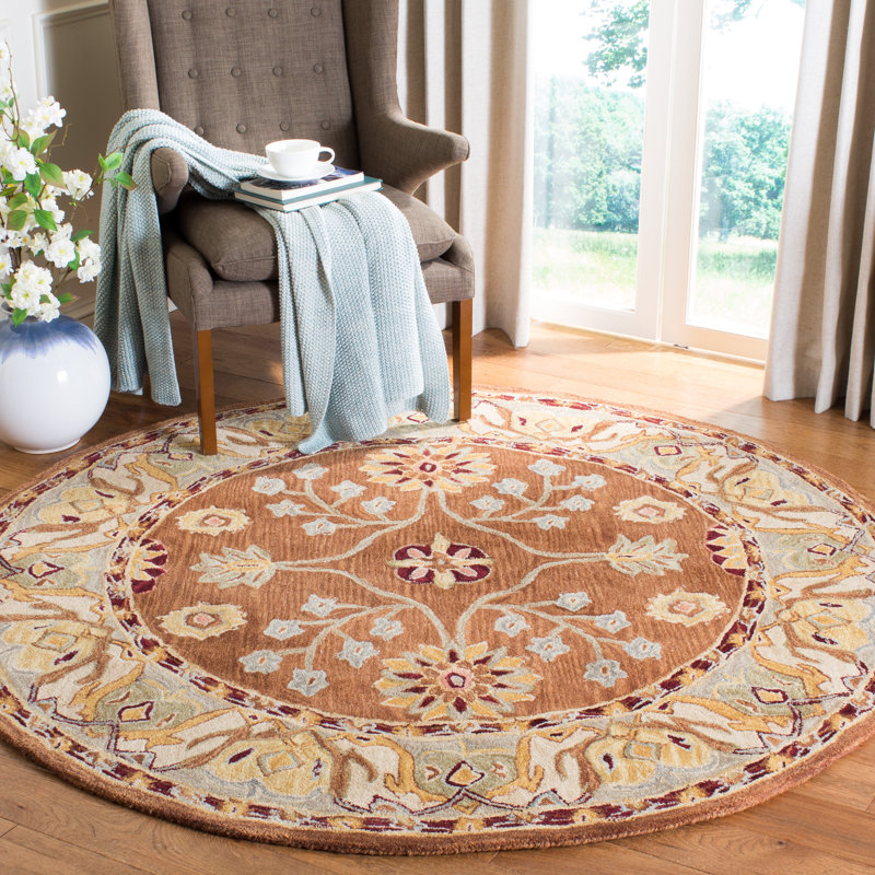 Tingley Hand Tufted Wool Pile Oriental Rug, Round 6'